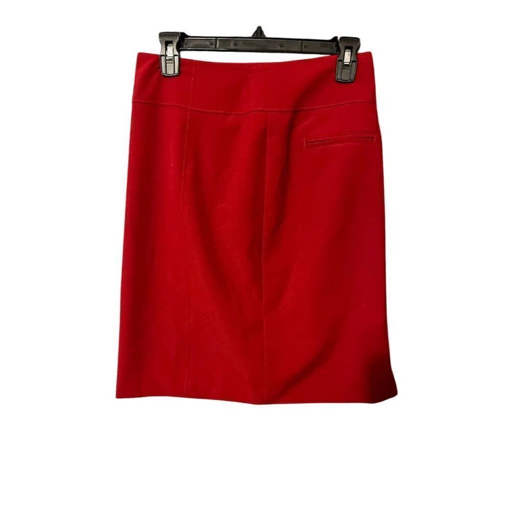 Worthington Women's Red Pencil Skirt Size 4 Knee Length Sleek Design